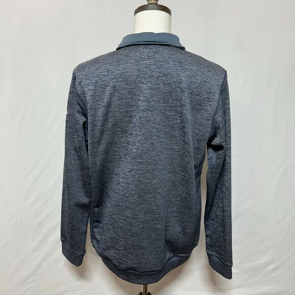 Adidas 1/4 Zip Pullover Mens Large Blue Gray Sweatshirt Climawarm Team Issue - Picture 4 of 13